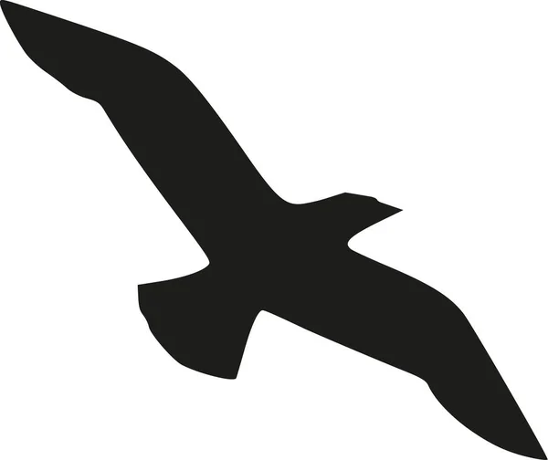 Silhouette d'oiseau volant — Image vectorielle