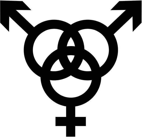 Bisexuell - Mann, Frau, Mann — Stockvektor