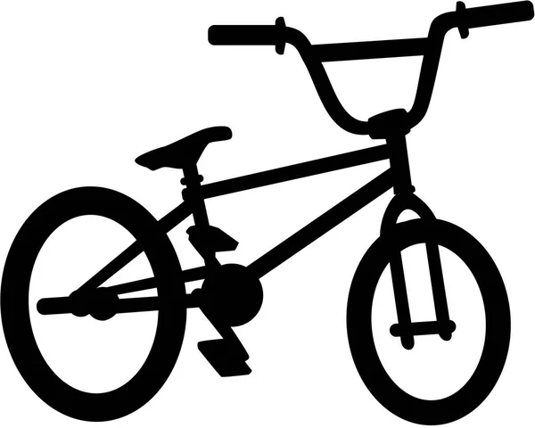 Silueta de bicicleta BMX — Vector de stock
