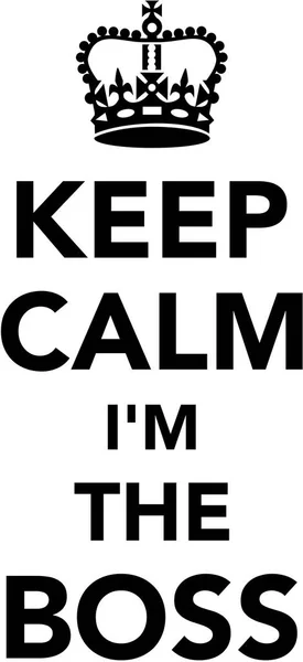 Mantén la calma. Soy el jefe. — Archivo Imágenes Vectoriales