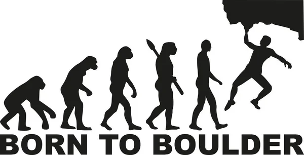 Born to boulder evolution — Stock Vector