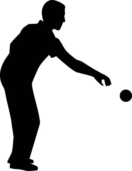 Silueta de jugador de Bocce — Vector de stock