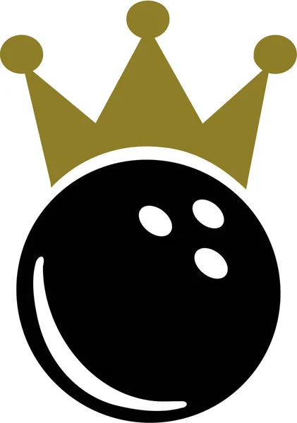 Bowling Ball Crown — Stock Vector