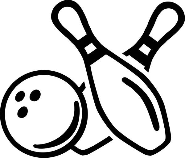 Bowling stift bollen — Stock vektor
