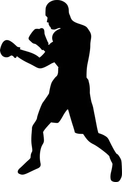 Boxer-Silhouettenvektor — Stockvektor