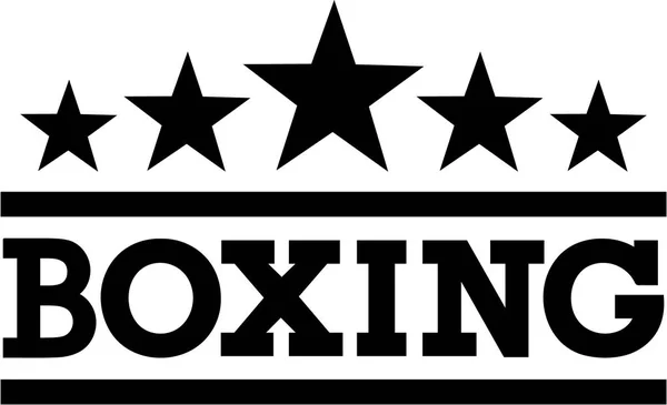 Étoiles mot de boxe — Image vectorielle