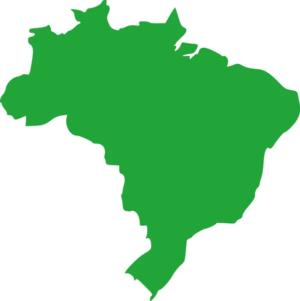 Brasile mappa vettoriale — Vettoriale Stock