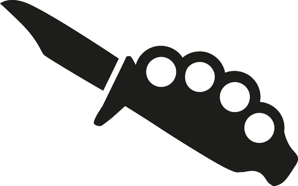 Poignées en laiton avec couteau — Image vectorielle