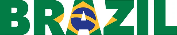 Brasil bandeira palavra —  Vetores de Stock