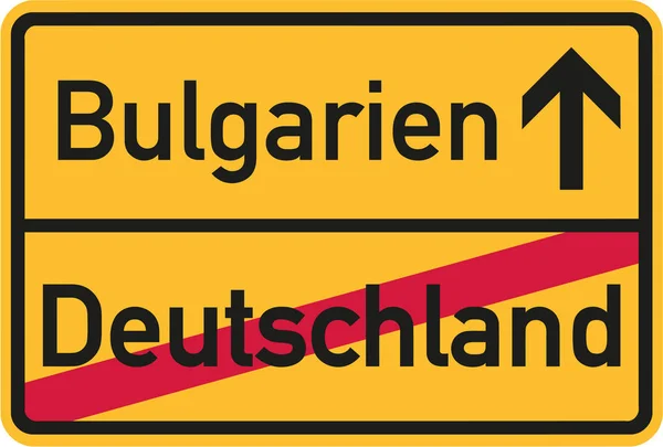 De Alemania a Bulgaria - signo alemán — Archivo Imágenes Vectoriales