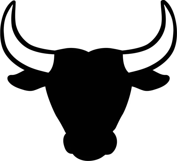 牛の頭のアイコン — ストックベクタ