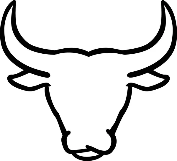 概要雄牛の頭部 — ストックベクタ