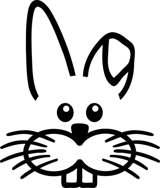 Twarz komiks króliczek — Wektor stockowy
