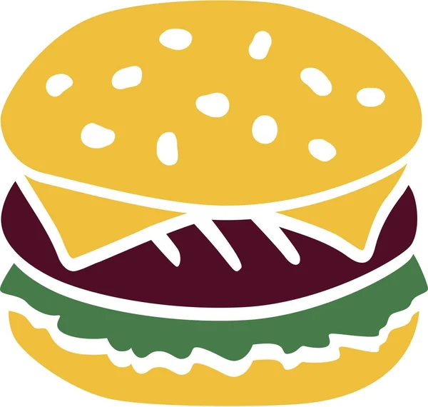 Burger Cheesburger Fast Food — Stockvektor