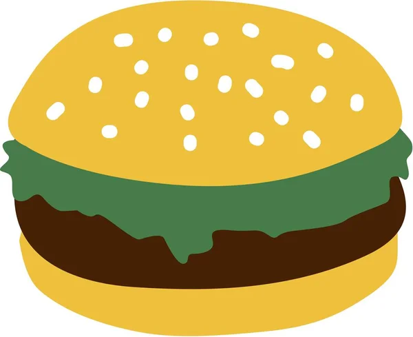 Burger Hamburger fast food — Stock Vector