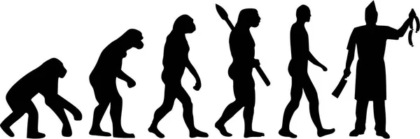 屠夫进化矢量 — 图库矢量图片