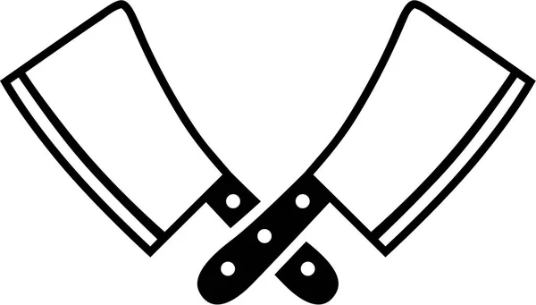 Řezník nůž sekáček — Stockový vektor