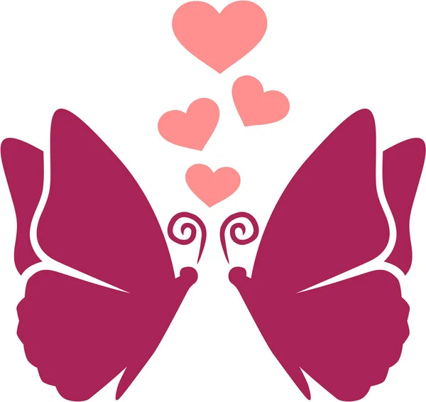 Mariposas enamoradas — Archivo Imágenes Vectoriales