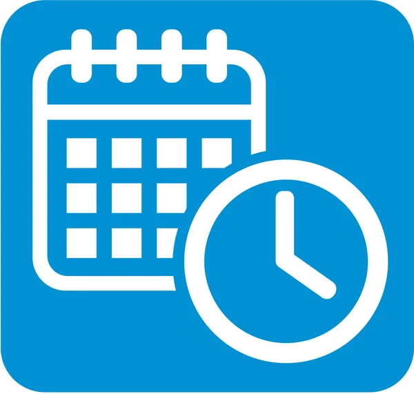 Határidő gombra, naptár és óra — Stock Vector