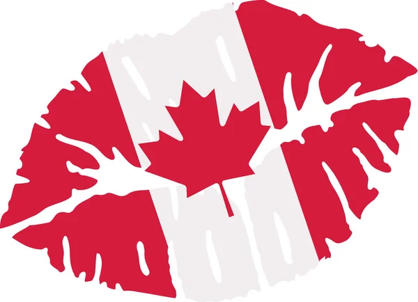 Kussen met Canadese vlag — Stockvector