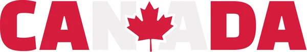 Canada woord met vlag — Stockvector