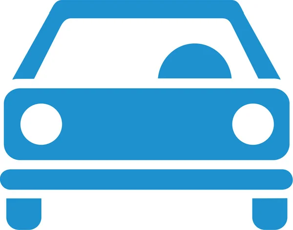 Vista frontal azul claro del coche — Vector de stock