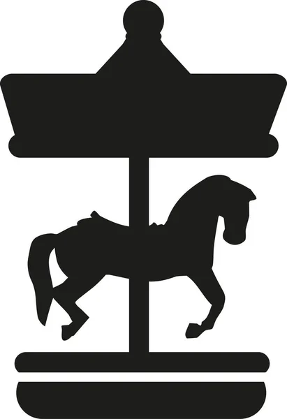 Carrusel con icono de caballo — Archivo Imágenes Vectoriales