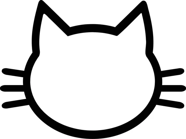 Katt piktogram huvud — Stock vektor