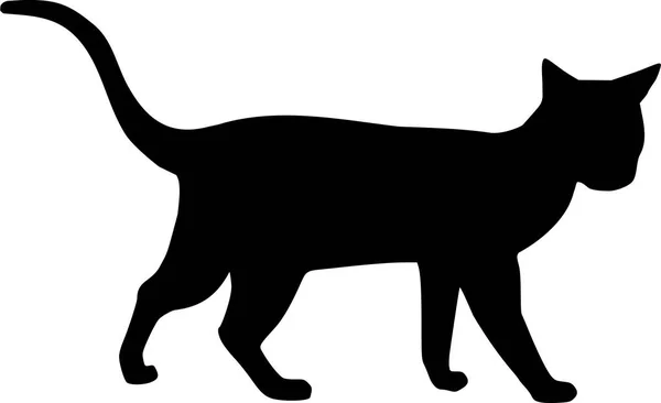 Vecteur silhouette chat — Image vectorielle