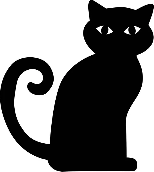 Katt-ikonen sittande — Stock vektor