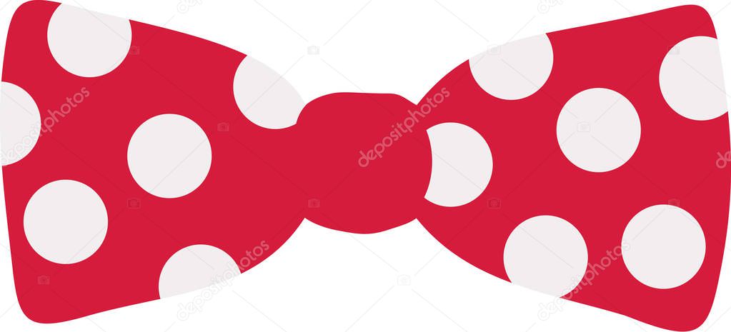 Red Bow tie with dots for a clown
