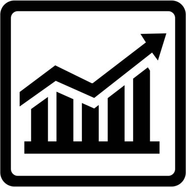 Satış grafiği yukarı simgesi