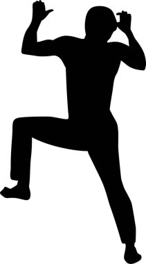 Tırmanma bouldering adam