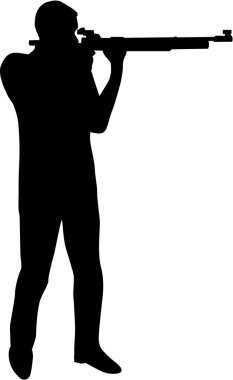 Çekim siluet vektör