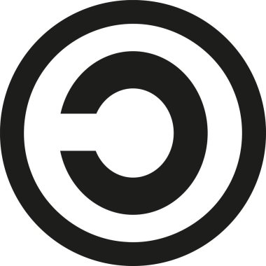 Copyleft simge vektör