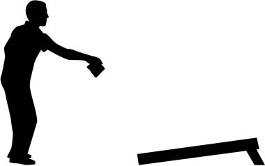 Cornhole oyuncu siluet