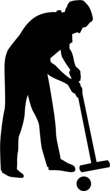 Kriket oyuncusu siluet