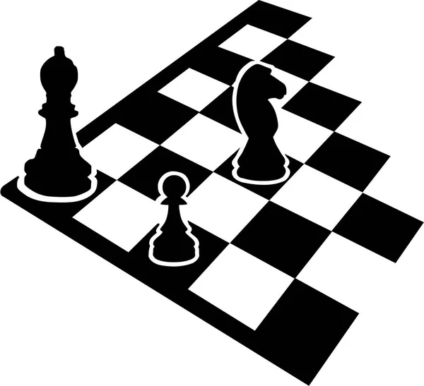 Tablero de ajedrez con iconos de ajedrez — Archivo Imágenes Vectoriales