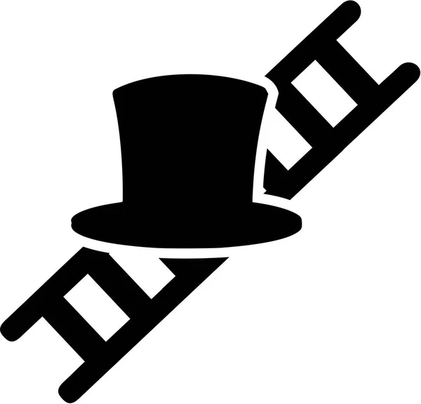 Komin Sweeper kapelusz drabiny — Wektor stockowy