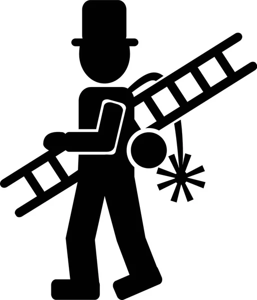Chimney Sweeper Icon — Stock Vector