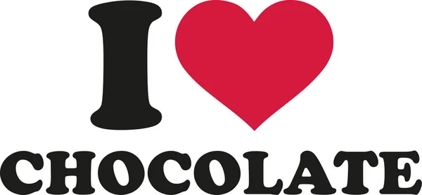 I love chocolate — Stock Vector