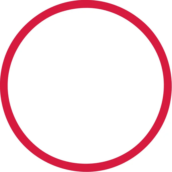 赤の円のアウトライン — ストックベクタ