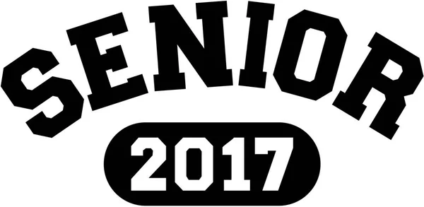 Senior 2017. College fuente . — Vector de stock