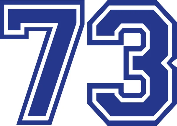 Drieënzeventig college nummer 73 — Stockvector