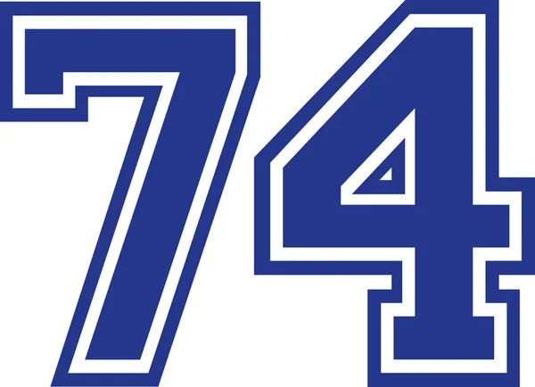 Setenta y cuatro universidad número 74 — Vector de stock