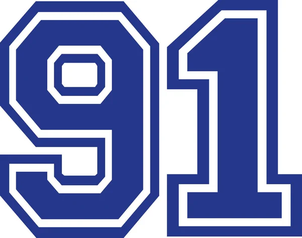 91, collège numéro 91 — Image vectorielle