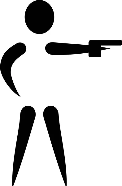 Pittogramma sparatutto competitivo — Vettoriale Stock