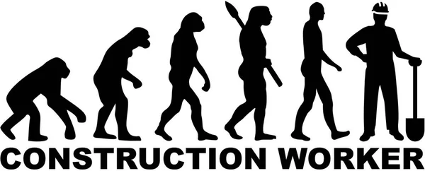 Evolution Bauarbeiter — Stockvektor