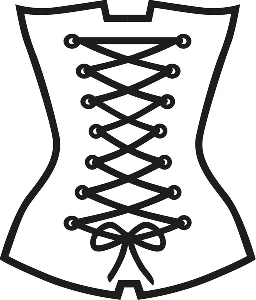 Corset corsage vecteur — Image vectorielle