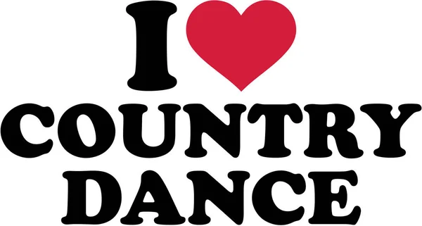 J'adore la danse country — Image vectorielle